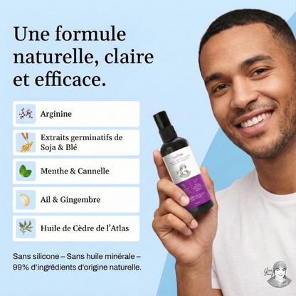 Lotion Pousse Extrême & Anti Chute de Cheveux - 100 ml - Sans Rinçage - Homme